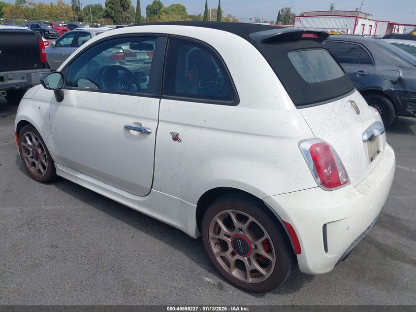 2013 Fiat 500 VIN 3C3CFFJH3DT633964 IAAI salvage auction — NORMAL WEAR, Clear - Dealer Only (California), sold $1,050 on 2026-07-30 (photo 3)