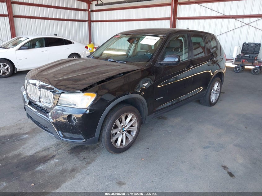 2014 BMW X3 VIN 5UXWX9C51E0D36993 IAAI salvage auction — FRONT END, Salvage (California), sold $375 on 2026-07-28 (photo 2)