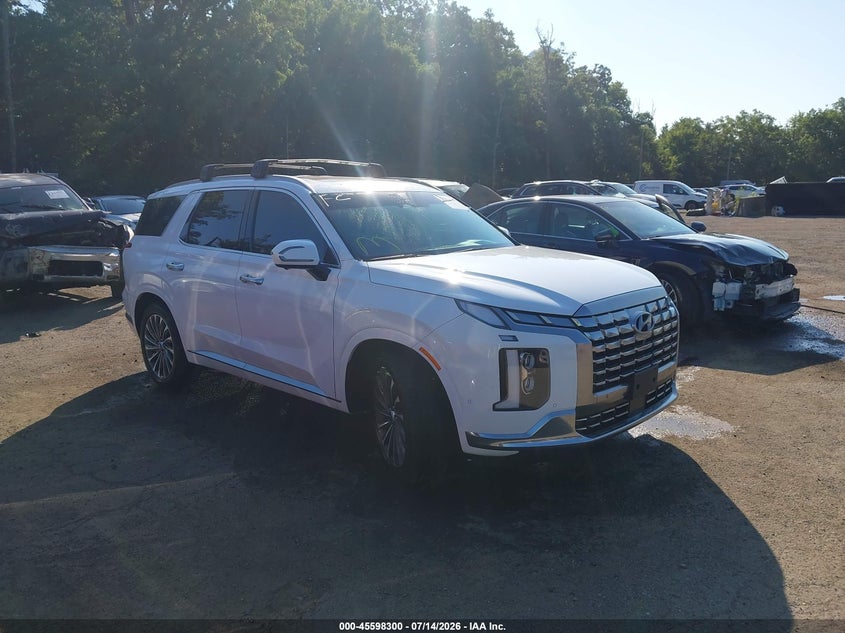 2024 Hyundai Palisade VIN KM8R7DGE1RU730366 IAAI salvage auction — LEFT SIDE, Salvage Title, sold $11,100 on 2026-08-01 (photo 1)