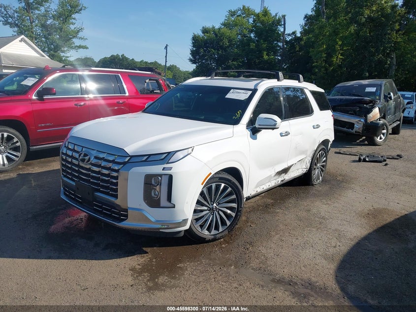 2024 Hyundai Palisade VIN KM8R7DGE1RU730366 IAAI salvage auction — LEFT SIDE, Salvage Title, sold $11,100 on 2026-08-01 (photo 2)