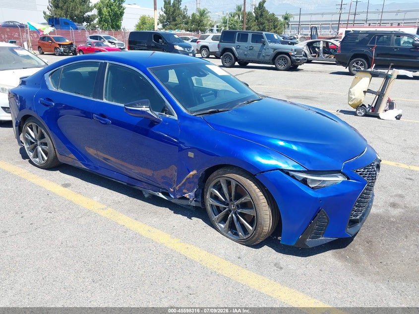 2025 Lexus Is VIN JTHBA1D25S5135731 IAAI salvage auction — FRONT & REAR, Salvage (California), sold $15,550 on 2026-07-28 (photo 1)