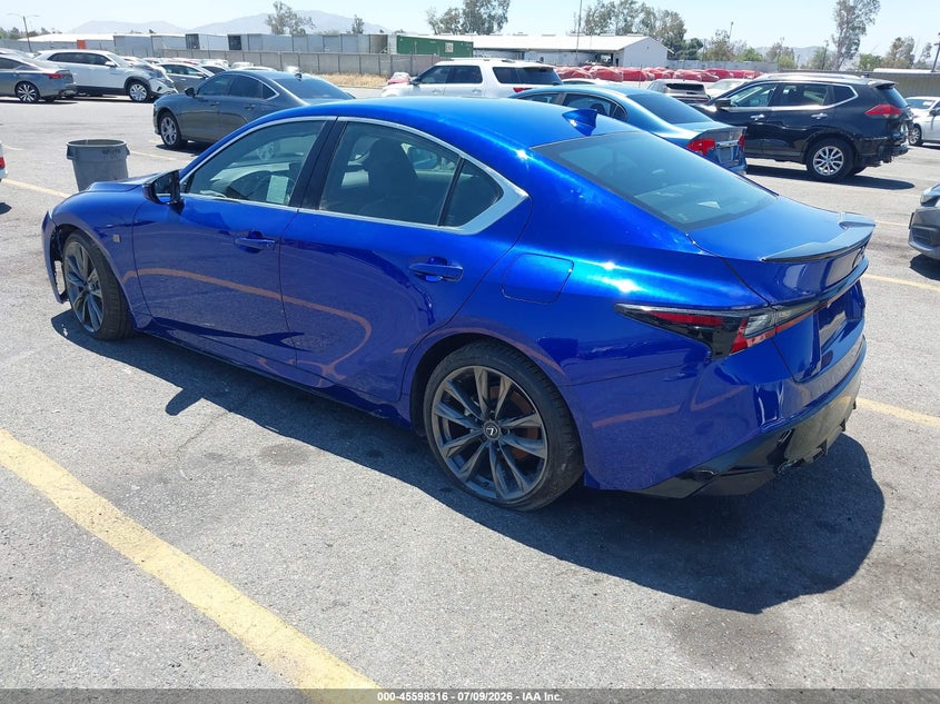 2025 Lexus Is VIN JTHBA1D25S5135731 IAAI salvage auction — FRONT & REAR, Salvage (California), sold $15,550 on 2026-07-28 (photo 3)