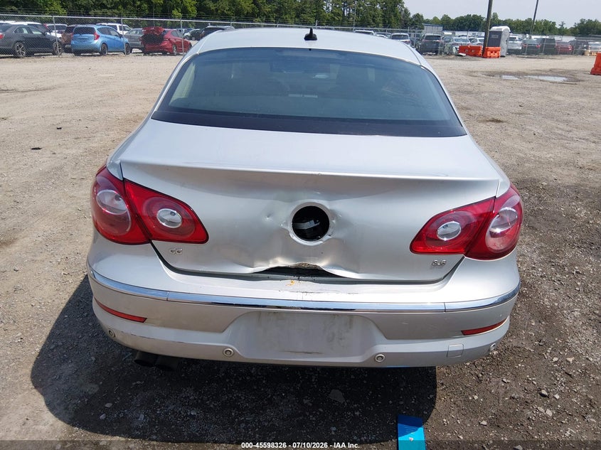 2010 Volkswagen Cc VIN WVWEU7AN7AE567033 IAAI salvage auction — REAR END, Clear (Virginia), sold $575 on 2026-08-07 (photo 6)