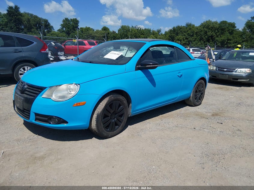 2009 Volkswagen Eos VIN WVWAA71F39V015296 IAAI salvage auction — RIGHT SIDE, Salvage (Iowa), sold $1,125 on 2026-08-03 (photo 2)
