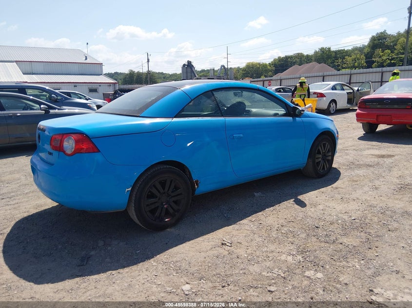 2009 Volkswagen Eos VIN WVWAA71F39V015296 IAAI salvage auction — RIGHT SIDE, Salvage (Iowa), sold $1,125 on 2026-08-03 (photo 4)