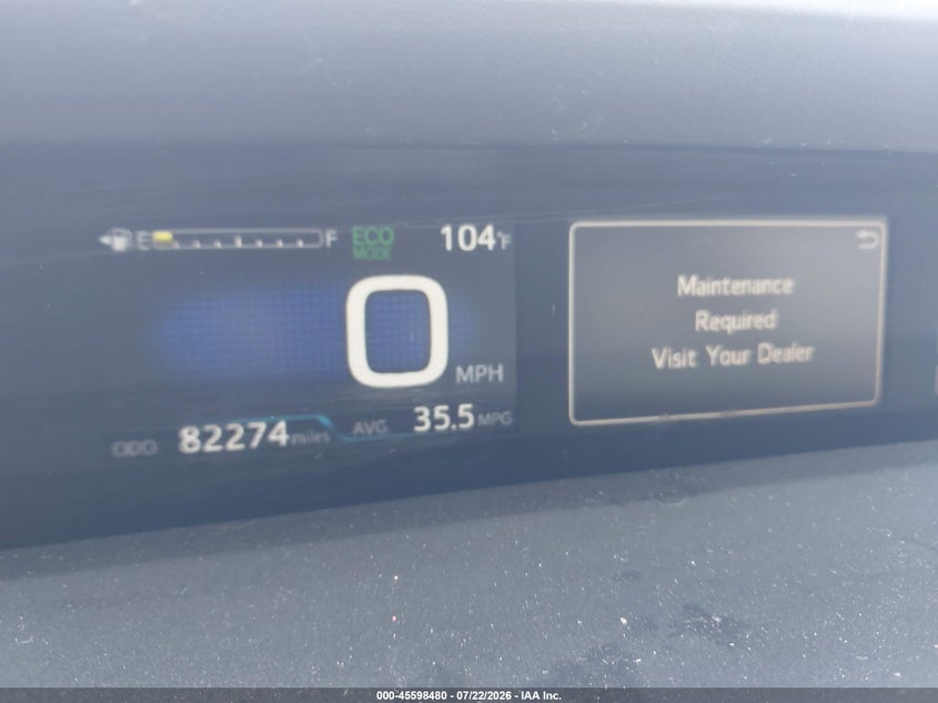 2016 Toyota Prius VIN JTDKBRFU3G3526973 IAAI salvage auction — NORMAL WEAR, Clear (Arizona), sold $10,850 on 2026-08-20 (photo 7)