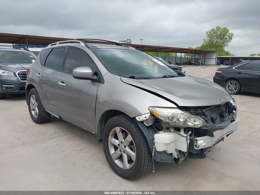 2009 Nissan Murano VIN JN8AZ18W49W208342 IAAI salvage auction — FRONT & REAR, Salvage (Texas), sold $325 on 2026-07-29 (photo 1)