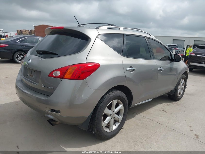 2009 Nissan Murano VIN JN8AZ18W49W208342 IAAI salvage auction — FRONT & REAR, Salvage (Texas), sold $325 on 2026-07-29 (photo 4)