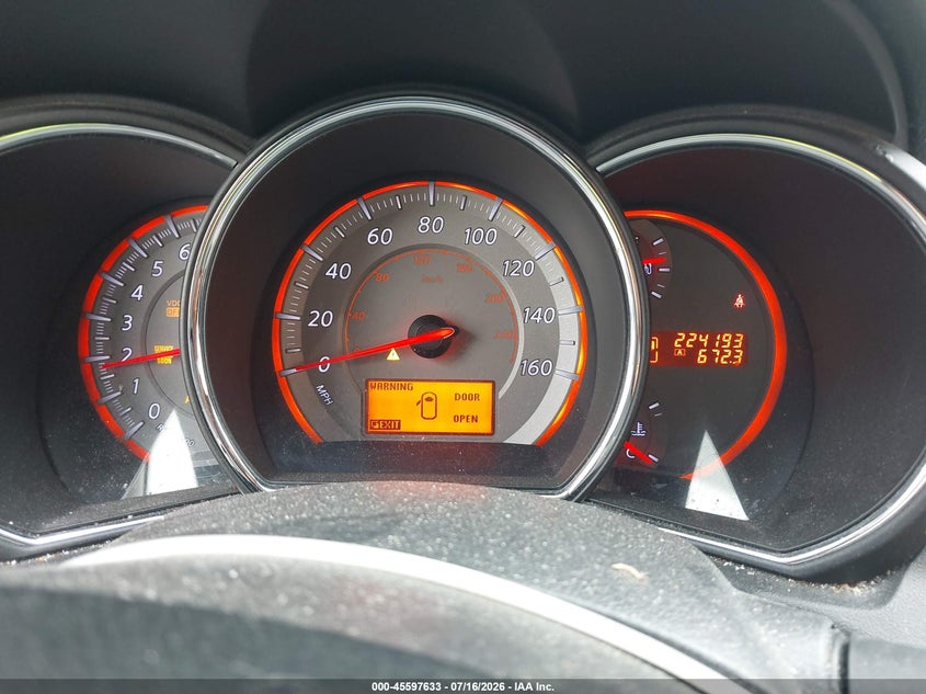2009 Nissan Murano VIN JN8AZ18W49W208342 IAAI salvage auction — FRONT & REAR, Salvage (Texas), sold $325 on 2026-07-29 (photo 7)