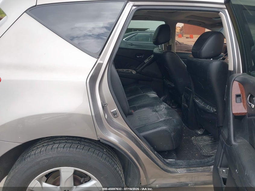 2009 Nissan Murano VIN JN8AZ18W49W208342 IAAI salvage auction — FRONT & REAR, Salvage (Texas), sold $325 on 2026-07-29 (photo 8)