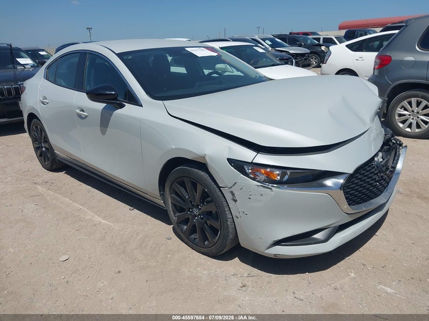 2025 Mazda 3 VIN JM1BPABM2S1775262 IAAI salvage auction — FRONT END, Enterprise Vehicles Clear Only (Texas), sold $8,300 on 2026-07-13 (photo 1)