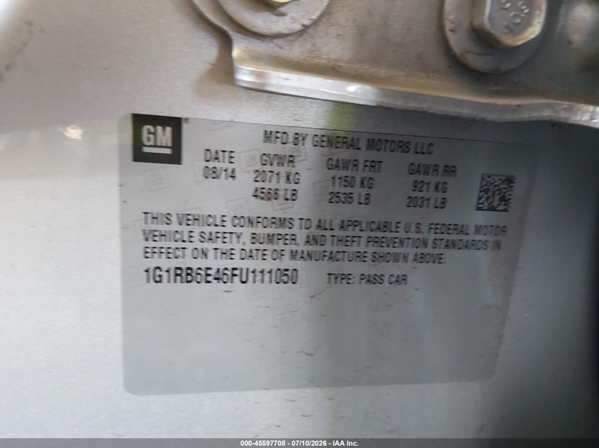 2022 Tesla Model y VIN 7SAYGDEEXNF411458 IAAI salvage auction — RIGHT SIDE, Salvage Title, sold $8,700 on 2026-08-27 (photo 9)