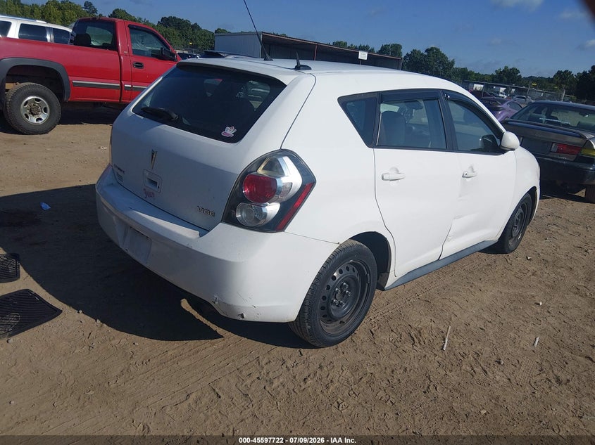 2009 Pontiac Vibe VIN 5Y2SP67059Z444562 IAAI salvage auction — NORMAL WEAR, Clear (Tennessee), sold $300 on 2026-07-15 (photo 4)