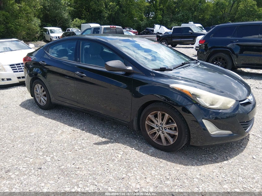 2016 Hyundai Elantra VIN 5NPDH4AE7GH725023 IAAI salvage auction — NORMAL WEAR, Clear (Tennessee), sold $1,675 on 2026-07-24 (photo 1)