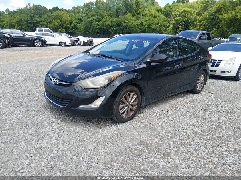 2016 Hyundai Elantra VIN 5NPDH4AE7GH725023 IAAI salvage auction — NORMAL WEAR, Clear (Tennessee), sold $1,675 on 2026-07-24 (photo 2)
