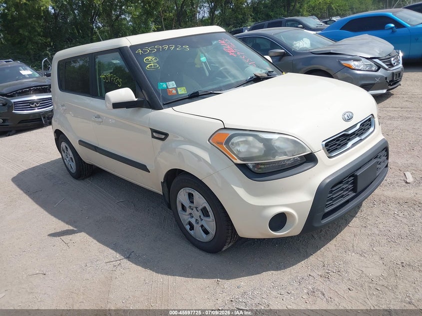 2012 Kia Soul VIN KNDJT2A51C7464220 IAAI salvage auction — NORMAL WEAR, Clear (Indiana), sold $675 on 2026-07-29 (photo 1)