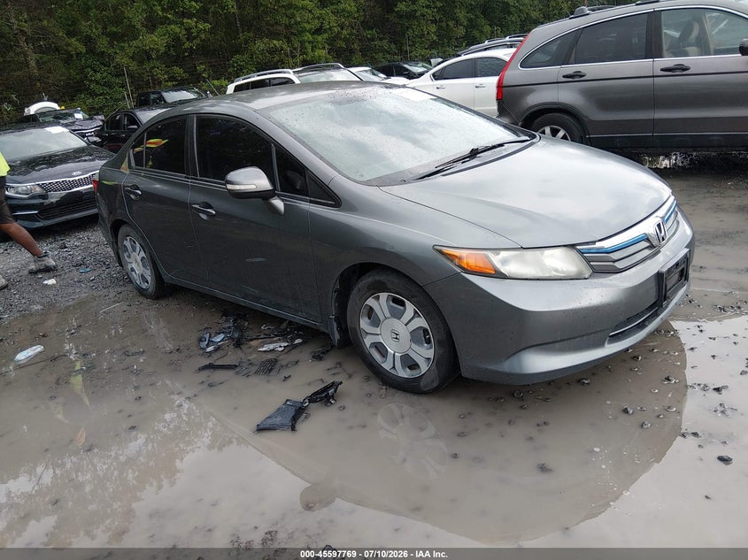 2012 Honda Civic VIN JHMFB4F27CS002811 IAAI salvage auction — NORMAL WEAR, Clear (South Carolina), sold $250 on 2026-07-28 (photo 1)