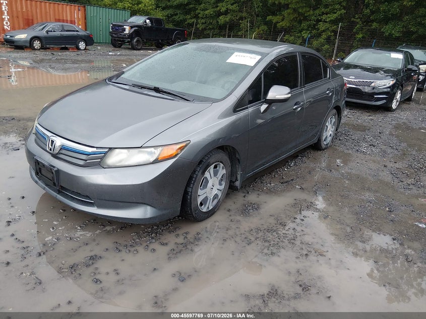 2012 Honda Civic VIN JHMFB4F27CS002811 IAAI salvage auction — NORMAL WEAR, Clear (South Carolina), sold $250 on 2026-07-28 (photo 2)