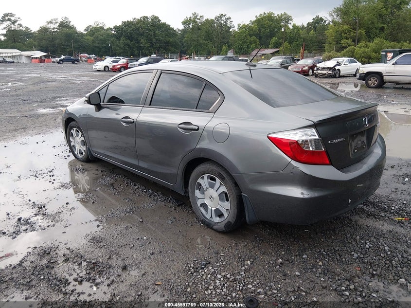 2012 Honda Civic VIN JHMFB4F27CS002811 IAAI salvage auction — NORMAL WEAR, Clear (South Carolina), sold $250 on 2026-07-28 (photo 3)