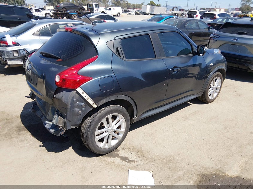 2013 Nissan Juke VIN JN8AF5MR2DT225232 IAAI salvage auction — REAR END, Salvage Title, sold $1,450 on 2026-07-29 (photo 4)