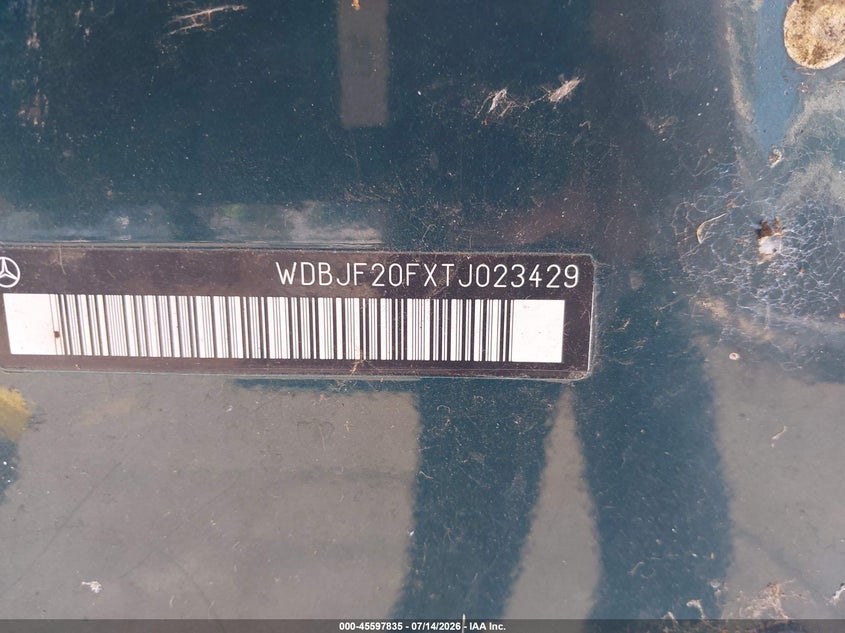 1996 Mercedes-benz E-class VIN WDBJF20FXTJ023429 IAAI salvage auction — NORMAL WEAR, Clear - Dealer Only (California), sold $25 on 2026-07-29 (photo 9)