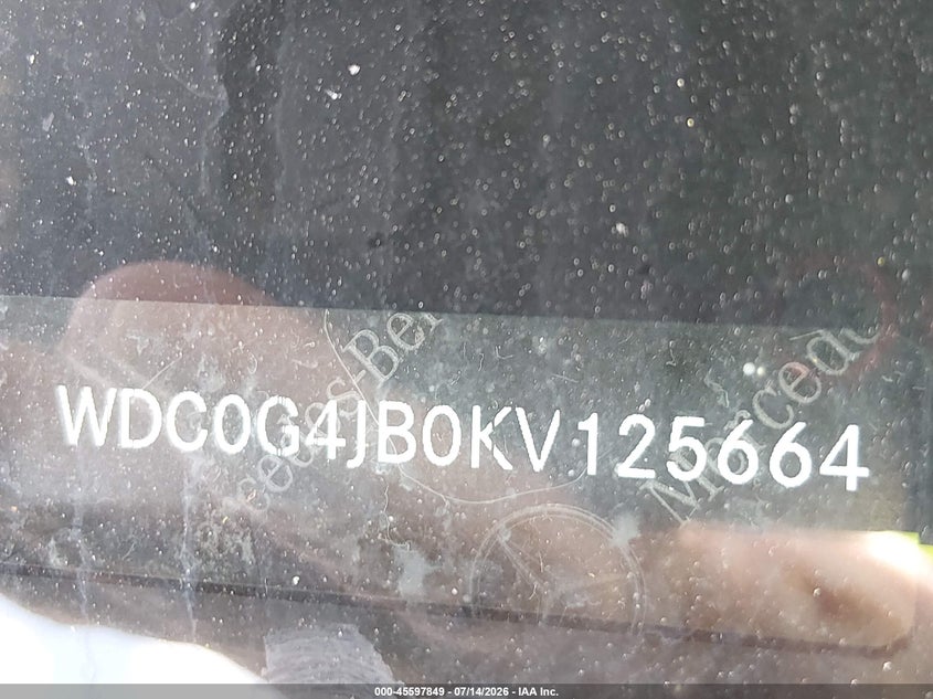 2019 Mercedes-benz Glc class VIN WDC0G4JB0KV125664 IAAI salvage auction — NORMAL WEAR, Original (Texas), sold $4,200 on 2026-08-10 (photo 9)