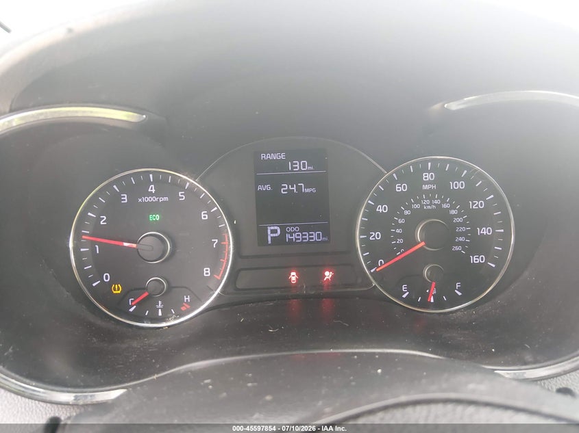 2014 Kia Forte VIN KNAFK4A60E5175869 IAAI salvage auction — NORMAL WEAR, Original (Texas), sold $1,050 on 2026-07-17 (photo 7)