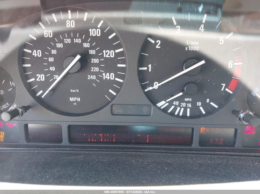 1998 BMW 5 series VIN WBADE6325WBW61276 IAAI salvage auction — FRONT END, Clear - Dealer Only (California), sold $25 on 2026-07-22 (photo 7)