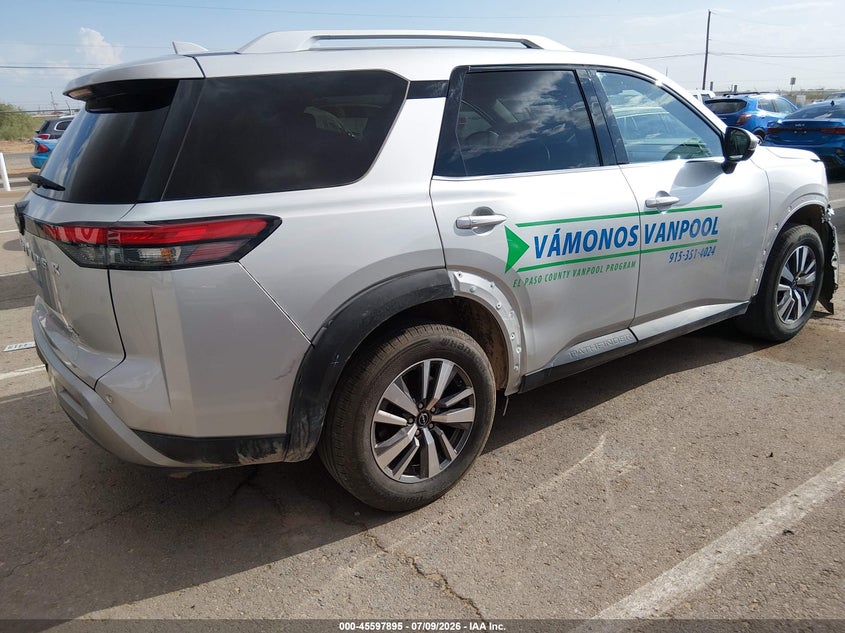 2025 Nissan Pathfinder VIN 5N1DR3CA6SC226828 IAAI salvage auction — RIGHT FRONT, Salvage Title, sold $15,400 on 2026-07-29 (photo 4)