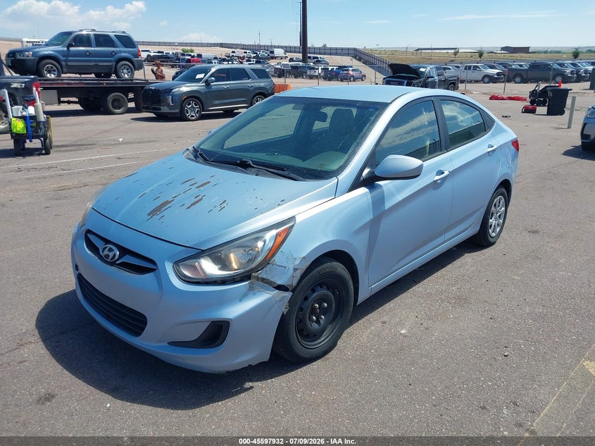 2013 Hyundai Accent VIN KMHCT4AE0DU522675 IAAI salvage auction — NORMAL WEAR, Rebuilt/Restored (Utah), sold $500 on 2026-07-22 (photo 2)