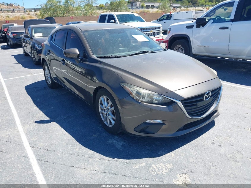 2014 Mazda 3 VIN JM1BM1M76E1102396 IAAI salvage auction — NORMAL WEAR, Clear (California), sold $1,525 on 2026-07-17 (photo 1)