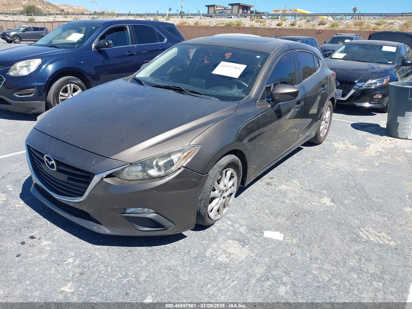 2014 Mazda 3 VIN JM1BM1M76E1102396 IAAI salvage auction — NORMAL WEAR, Clear (California), sold $1,525 on 2026-07-17 (photo 2)