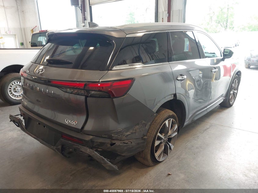2025 Infiniti Qx60 VIN 5N1AL1FS9SC347186 IAAI salvage auction — FRONT END, Wait Title, sold $15,775 on 2026-08-19 (photo 4)