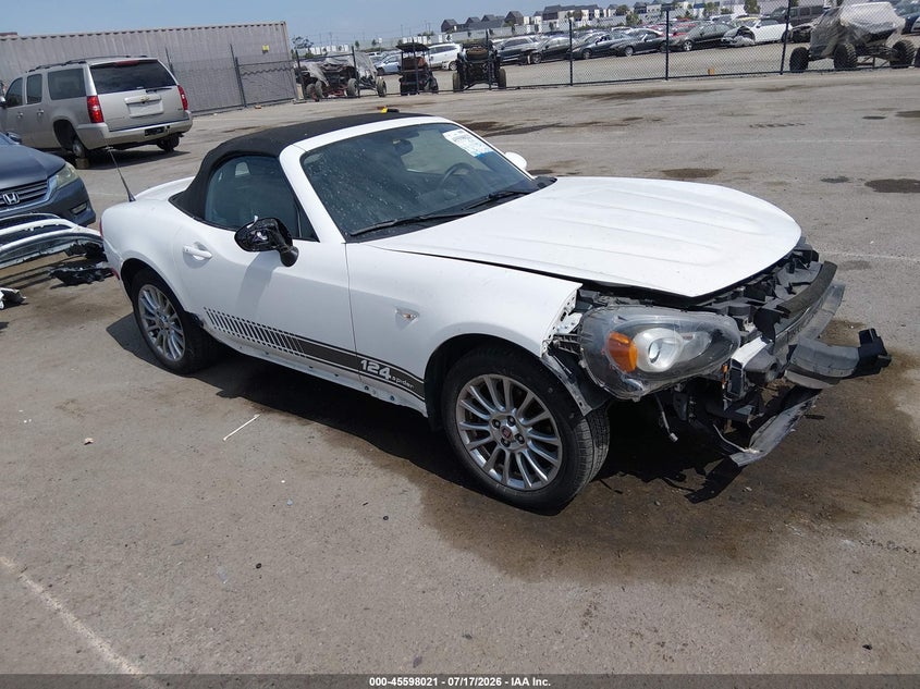 2017 Fiat 124 spider VIN JC1NFAEK2H0105376 IAAI salvage auction — FRONT END, Salvage (California), sold $1,600 on 2026-07-29 (photo 1)