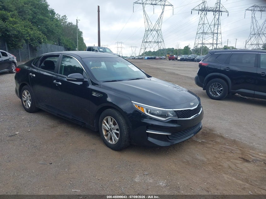 2016 Kia Optima VIN 5XXGT4L33GG031643 IAAI salvage auction — NORMAL WEAR, Clear (Pennsylvania), sold $1,925 on 2026-07-31 (photo 1)