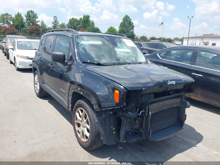2017 Jeep Renegade VIN ZACCJABB4HPF63105 IAAI salvage auction — FRONT END, Salvage (North Carolina), sold $1,000 on 2026-08-17 (photo 1)