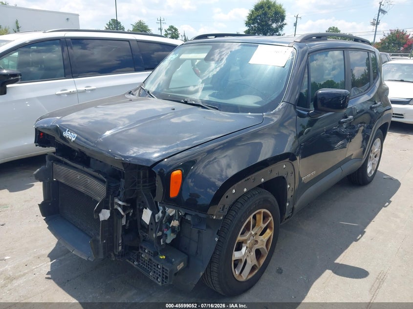2017 Jeep Renegade VIN ZACCJABB4HPF63105 IAAI salvage auction — FRONT END, Salvage (North Carolina), sold $1,000 on 2026-08-17 (photo 2)