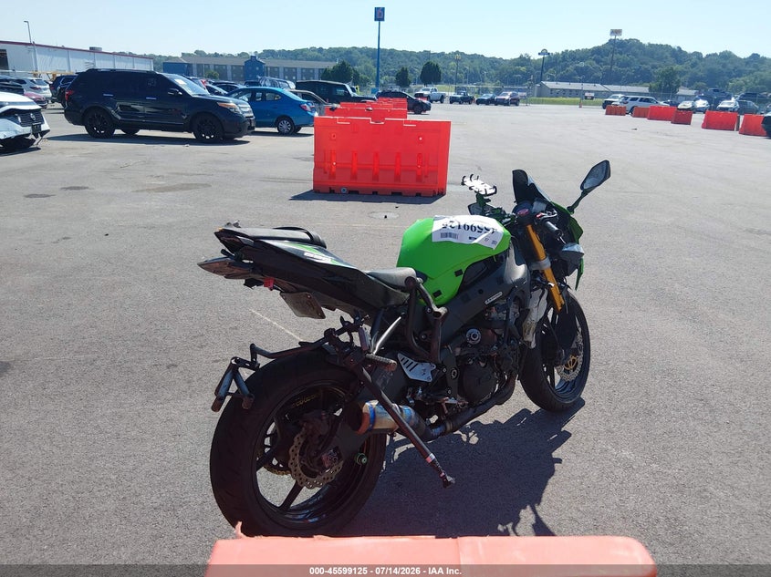 2014 Kawasaki Zx VIN JKBZXJF10EA003478 IAAI salvage auction — LEFT FRONT, Clear (Missouri), sold $950 on 2026-09-06 (photo 4)
