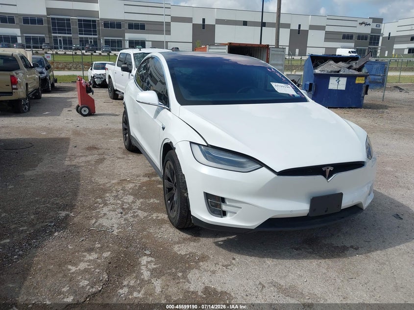 2019 Tesla Model x VIN 5YJXCBE27KF185972 IAAI salvage auction — REAR END, Original (Texas), sold $13,350 on 2026-08-13 (photo 1)