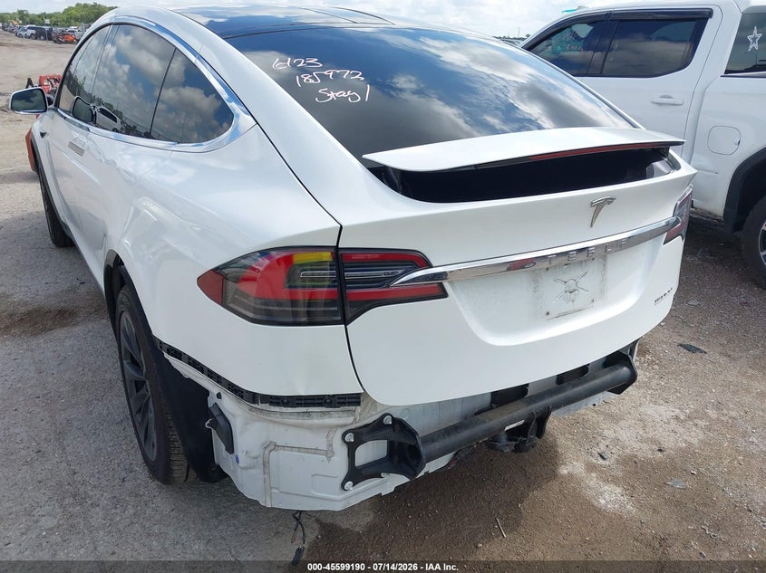 2019 Tesla Model x VIN 5YJXCBE27KF185972 IAAI salvage auction — REAR END, Original (Texas), sold $13,350 on 2026-08-13 (photo 6)