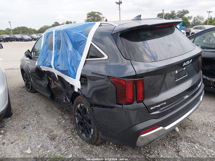 2024 Kia Sorento VIN 5XYRL4JC5RG283453 IAAI salvage auction — LEFT SIDE, Junk (Illinois), sold $1,550 on 2026-07-28 (photo 3)