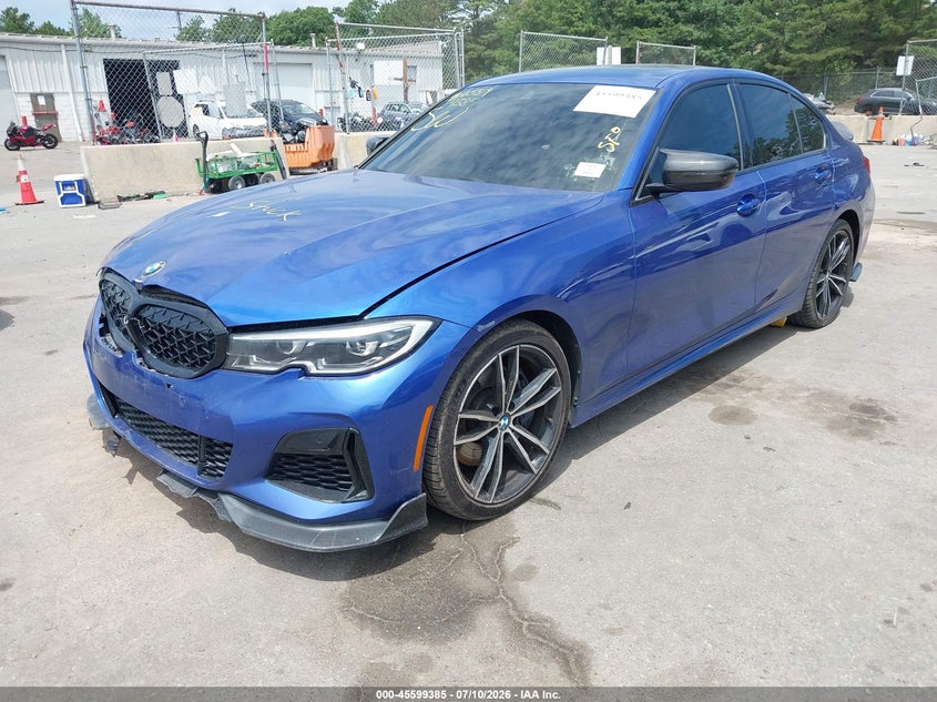 2020 BMW 3er VIN WBA5U9C02LA380268 IAAI salvage auction — FRONT & REAR, Salvage Title, sold $19,350 on 2026-09-01 (photo 2)