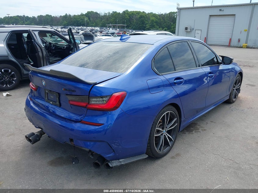 2020 BMW 3er VIN WBA5U9C02LA380268 IAAI salvage auction — FRONT & REAR, Salvage Title, sold $19,350 on 2026-09-01 (photo 4)