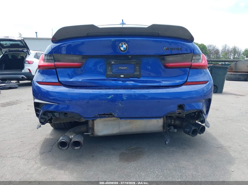 2020 BMW 3er VIN WBA5U9C02LA380268 IAAI salvage auction — FRONT & REAR, Salvage Title, sold $19,350 on 2026-09-01 (photo 6)