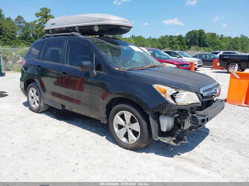 2014 Subaru Forester VIN JF2SJADC1EH448127 IAAI salvage auction — NORMAL WEAR, Salvage Title, sold $400 on 2026-07-28 (photo 1)