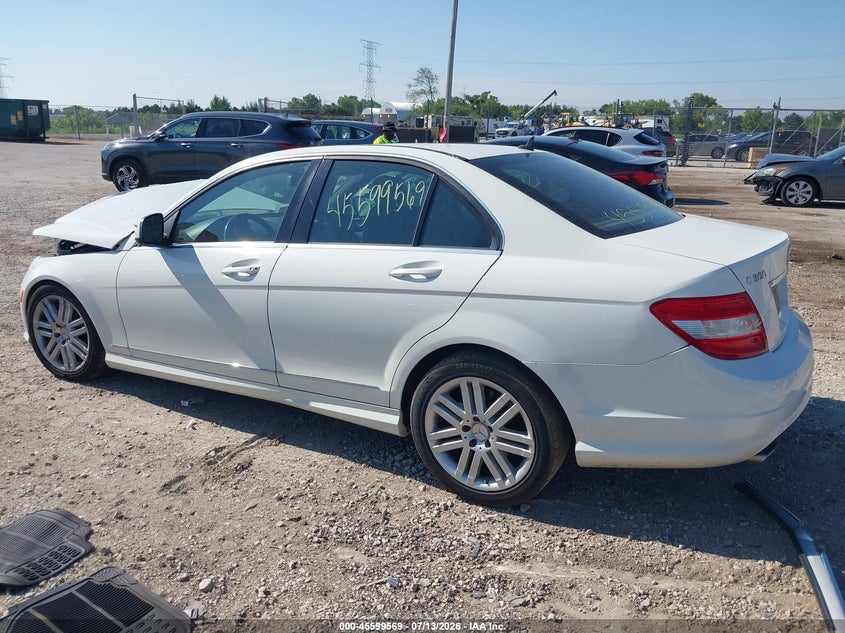 2009 Mercedes-benz C class VIN WDDGF81X89R055818 IAAI salvage auction — FRONT END, Junk Bill Of Sale Mv2459 (Wisconsin), sold $675 on 2026-08-18 (photo 3)