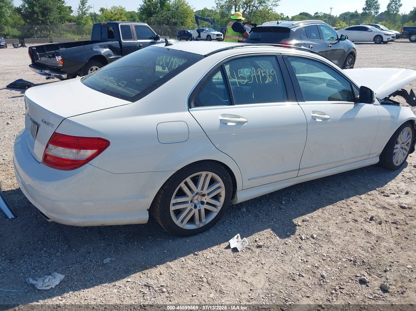 2009 Mercedes-benz C class VIN WDDGF81X89R055818 IAAI salvage auction — FRONT END, Junk Bill Of Sale Mv2459 (Wisconsin), sold $675 on 2026-08-18 (photo 4)