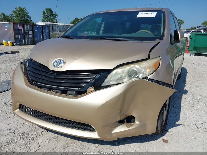 2012 Toyota Sienna VIN 5TDKK3DC2CS247899 IAAI salvage auction — NORMAL WEAR, Salvage Title, sold $25 on 2026-07-21 (photo 6)