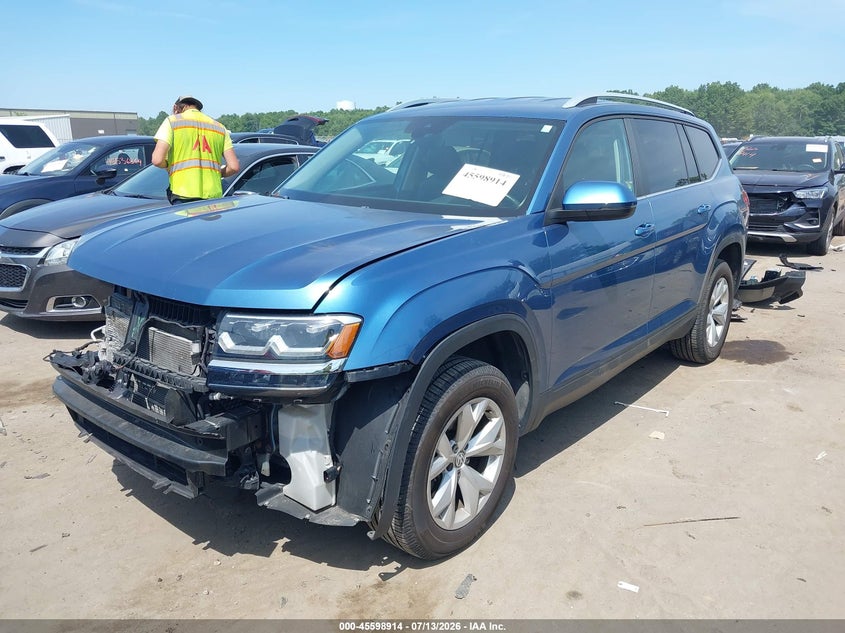 2019 Volkswagen Atlas VIN 1V2UR2CAXKC558333 IAAI salvage auction — FRONT END, Salvage (Ohio), sold $3,400 on 2026-07-28 (photo 2)