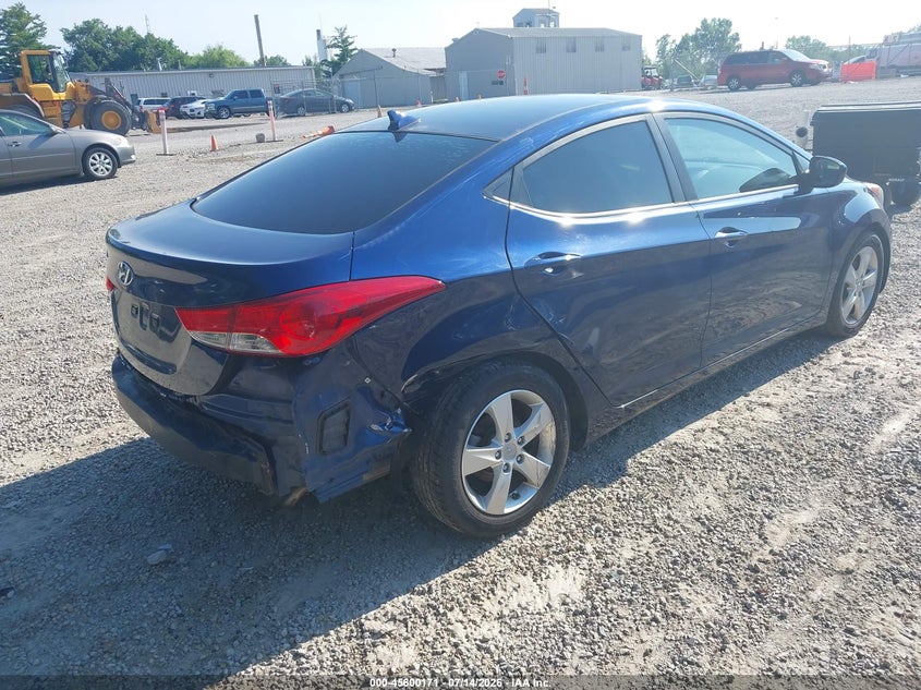 2013 Hyundai Elantra VIN KMHDH4AE8DU613943 IAAI salvage auction — REAR END, Salvage Title, sold $625 on 2026-08-01 (photo 4)